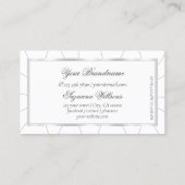 Wit en zilver Lijst met diamanten Professional Visitekaartje (Achterkant)