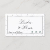 Wit en zilver Lijst met diamanten Professional Visitekaartje (Voorkant)