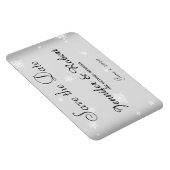 Wit en Zilver Sneeuwvlok Bruiloft Save the Date Magneet (Rechterzijde)