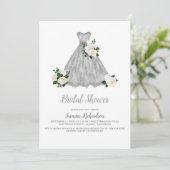  Wit en Zilver Vrijgezellenfeest Kaart (Staand voorkant)