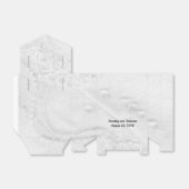 Wit en Zilveren Kant en Parels op Satijnen Bruilof Bedankdoosjes (Uitgevouwen)