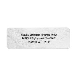 Wit en Zilveren Kant en Parels op Satijnen Bruilof Etiket