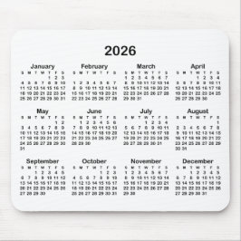 Wit en Zwart 2026 Agenda Muismat