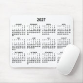 Wit en Zwart 2027 Agenda Muismat (Met muis)