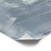 Wit en zwart Abstract kunstwerk Perfect Poster (Hoek)