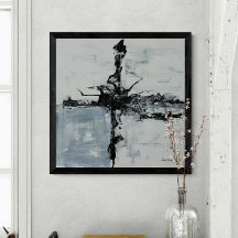 Wit en zwart Abstract kunstwerk