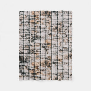 Wit en zwart abstract schilderij fleece deken