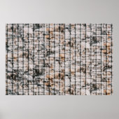 Wit en zwart abstract schilderij poster (Voorkant)