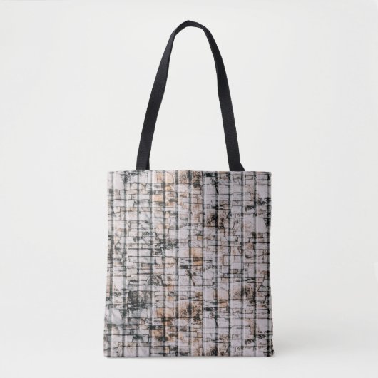 Wit en zwart abstract schilderij tote bag (Voorkant)