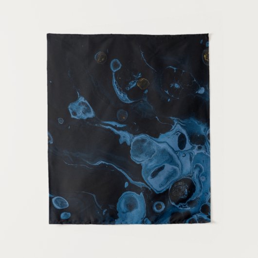 Wit en zwart abstract schilderij wandkleed (Voorkant)
