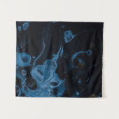 Wit en zwart abstract schilderij wandkleed (Voorkant (horizontaal))