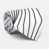 Wit en zwart Abstract Stropdas (Opgerold)