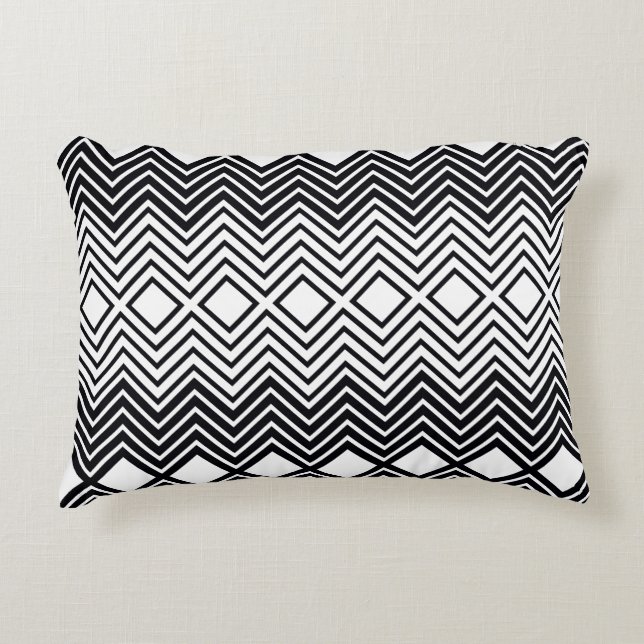 Wit en zwart accent kussen (Voorkant)