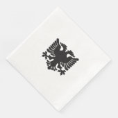 Wit en zwart Albanees Eagle Papier servet (Hoek)