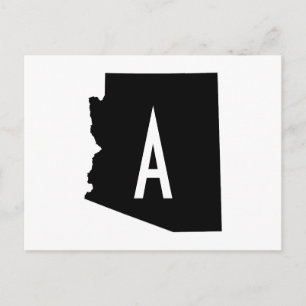 Wit en zwart Arizona Monogram Briefkaart