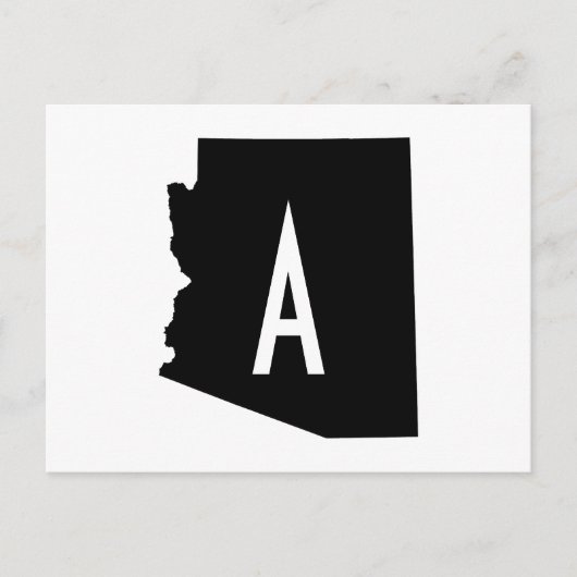 Wit en zwart Arizona Monogram Briefkaart (Voorkant)