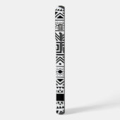 Wit en Zwart Azteeks Patroon iPhone Hoesje (Linkerkant)