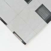 Wit en zwart betongebouw fleece deken (Hoek)