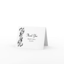 Wit en zwart bloemig scroll ornament huwelijksfees