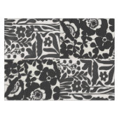 Wit en zwart bloemig tafelkleed (Voorkant (Horizontaal))