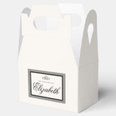 Wit en zwart bruiloft gunst doos bedankdoosjes (Geopend)