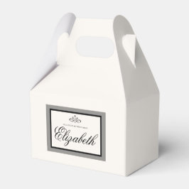 Wit en zwart bruiloft gunst doos bedankdoosjes