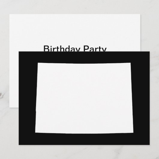 Wit en zwart Colorado Kaart (Voorkant / Achterkant)