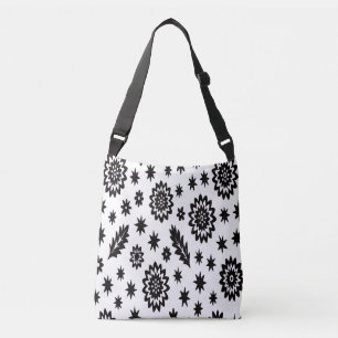 Wit en Zwart Crossbody Tas met Sterren