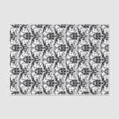 Wit en zwart Damaspapier Tissuepapier (Voorkant)