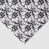 Wit en zwart Damaspapier Tissuepapier (Detail)