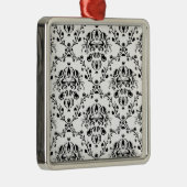 Wit en zwart damast metalen ornament (Rechts)