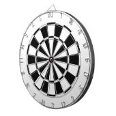 wit en zwart dartbord (Voorkant Rechts)