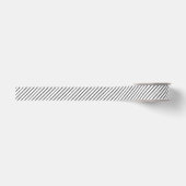 Wit en zwart diagonaal gestreept grosgrain lint (Voorkant)
