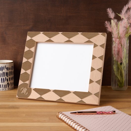 Wit en zwart diamantpatroon gegraveerde lijstjes (Links)