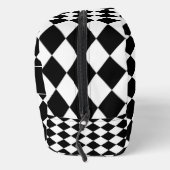 Wit en zwart diamantpatroon toilettasje (Rechts)