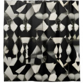 Wit en zwart douchegordijn (Voorkant)