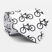 Wit en Zwart Fietsroute Stropdas (Opgerold)