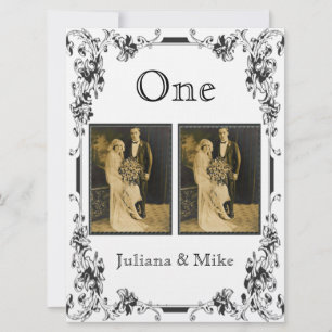 wit en zwart fotolijstnummer kaart