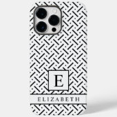 wit en zwart geometrisch patroon Case-Mate iPhone case (Achterkant)