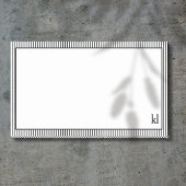 Wit en Zwart Gestreepte Rand | Monogram Post-it® Notes