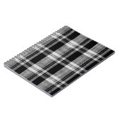 Wit en zwart gevriesdroogd textiel voor notitieboek (Linkerzijde)