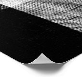 Wit en zwart gevriesdroogd textiel voor poster (Hoek)