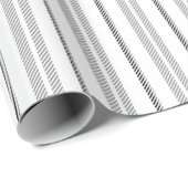 wit en zwart grafisch streepjespatroon cadeaupapier (Rol Hoek)