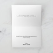 Wit en zwart groen bruiloft dank u kaart (Binnen)