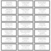 Wit en zwart groen bruiloft gastadres sticker (Voorkant)