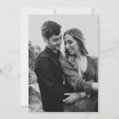 Wit en Zwart Groen Bruiloft Monogram Foto Kaart (Achterkant)