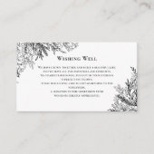 Wit en Zwart Groen Bruiloft Wishing Well Informatiekaartje (Voorkant)