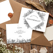 Wit en Zwart Groen Groomman Voorstel Kaart