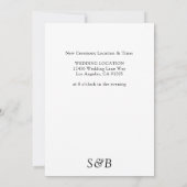 Wit en zwart handschrift Verander de Datum - Wit Kaart (Achterkant)