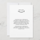 Wit en zwart hart, 2-in-1 bruiloft Invitati Kaart (Achterkant)